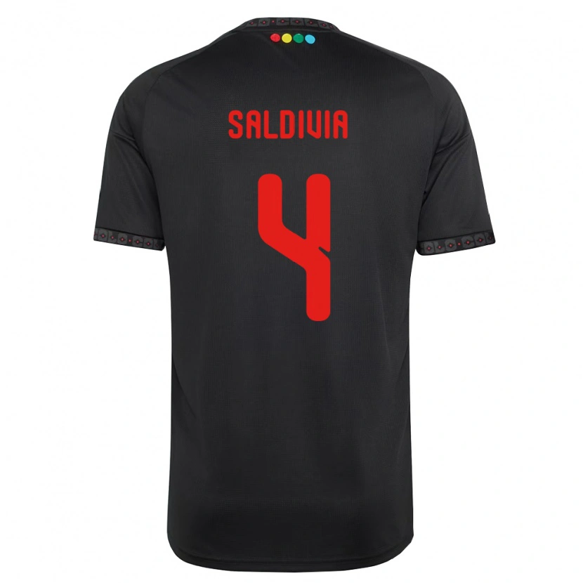 Danxen Mann Alan Saldivia #4 Svart Rød Bortetrøye Drakt Trøye 2026/27 Skjorter T-Skjorte
