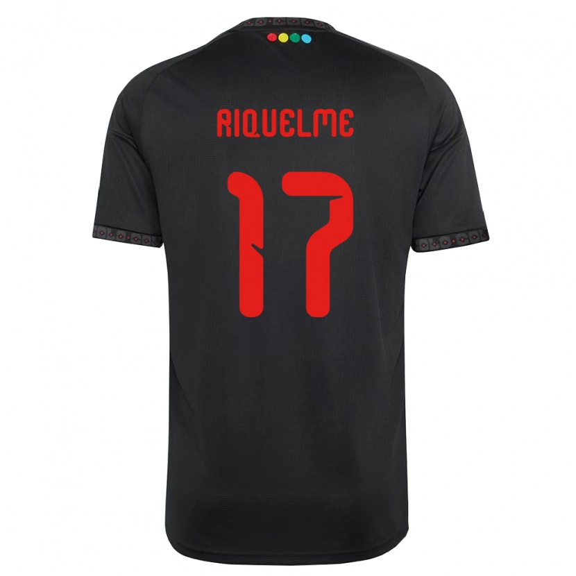 Danxen Mann Cristián Riquelme #17 Svart Rød Bortetrøye Drakt Trøye 2026/27 Skjorter T-Skjorte