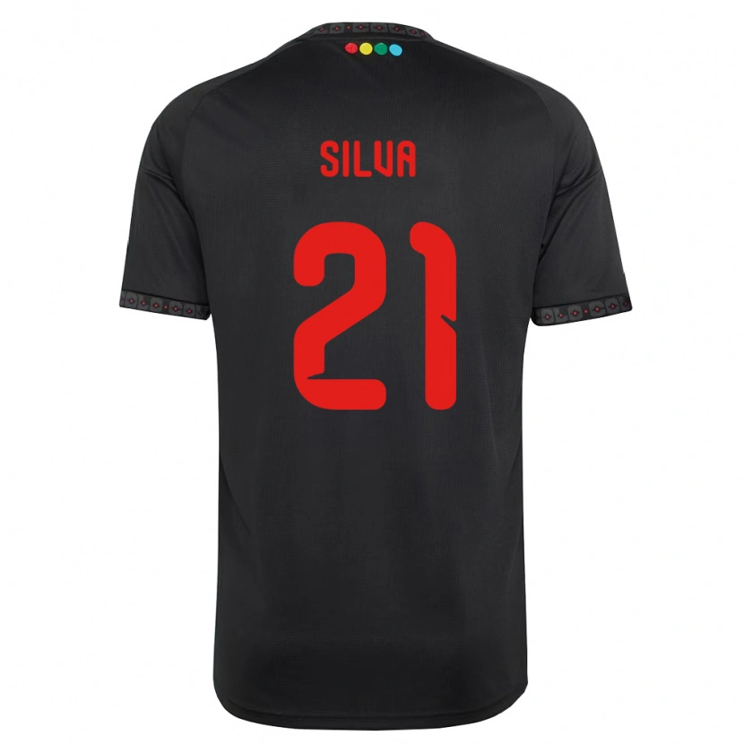 Danxen Mann Agustin Silva #21 Svart Rød Bortetrøye Drakt Trøye 2026/27 Skjorter T-Skjorte