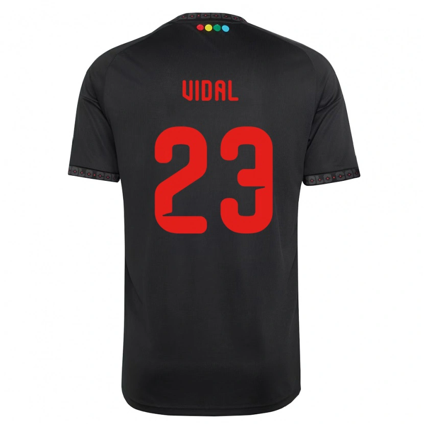 Danxen Mann Arturo Vidal #23 Svart Rød Bortetrøye Drakt Trøye 2026/27 Skjorter T-Skjorte