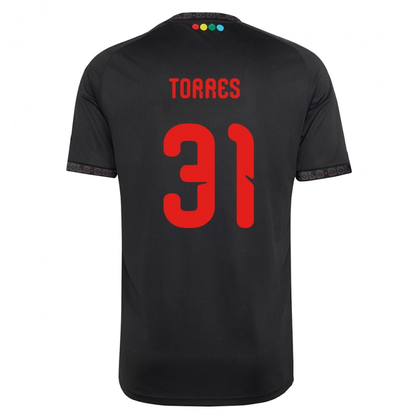 Danxen Mann Bruno Torres #31 Svart Rød Bortetrøye Drakt Trøye 2026/27 Skjorter T-Skjorte