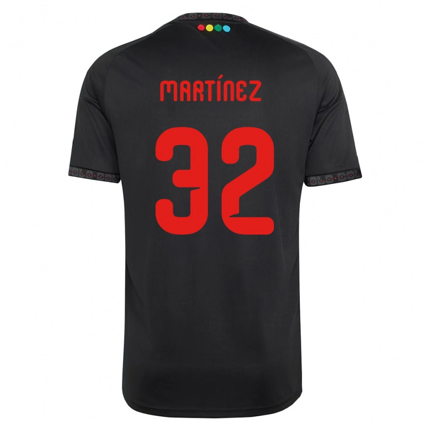 Danxen Mann Vicente Martínez #32 Svart Rød Bortetrøye Drakt Trøye 2026/27 Skjorter T-Skjorte