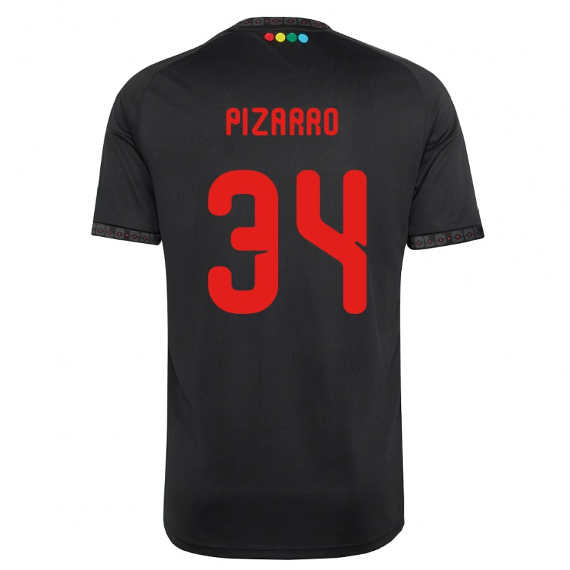 Danxen Mann Vicente Pizarro #34 Svart Rød Bortetrøye Drakt Trøye 2026/27 Skjorter T-Skjorte