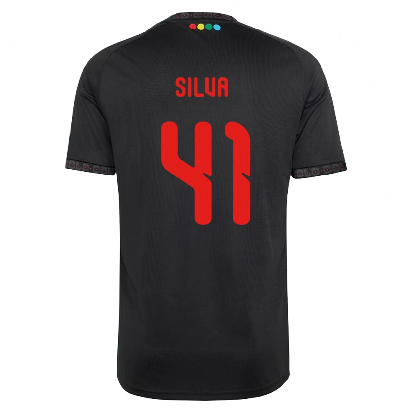 Danxen Mann Bastián Silva #41 Svart Rød Bortetrøye Drakt Trøye 2026/27 Skjorter T-Skjorte