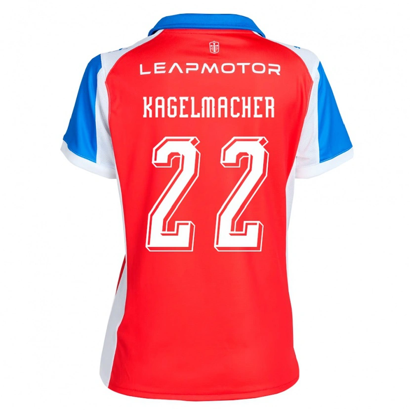 Danxen Mann Gary Kagelmacher #22 Rød Blå Bortetrøye Drakt Trøye 2026/27 Skjorter T-Skjorte