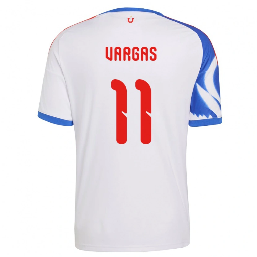 Danxen Mann Eduardo Vargas #11 Hvit Marineblå Bortetrøye Drakt Trøye 2026/27 Skjorter T-Skjorte
