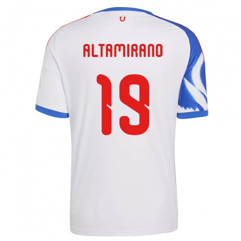 Danxen Mann Javier Altamirano #19 Hvit Marineblå Bortetrøye Drakt Trøye 2026/27 Skjorter T-Skjorte