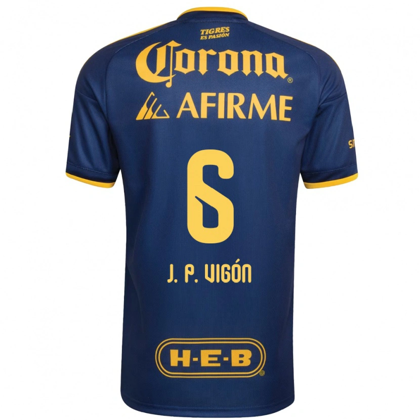 Danxen Mann Juan Pablo Vigón #6 Kongelig Blå Gul Bortetrøye Drakt Trøye 2026/27 Skjorter T-Skjorte