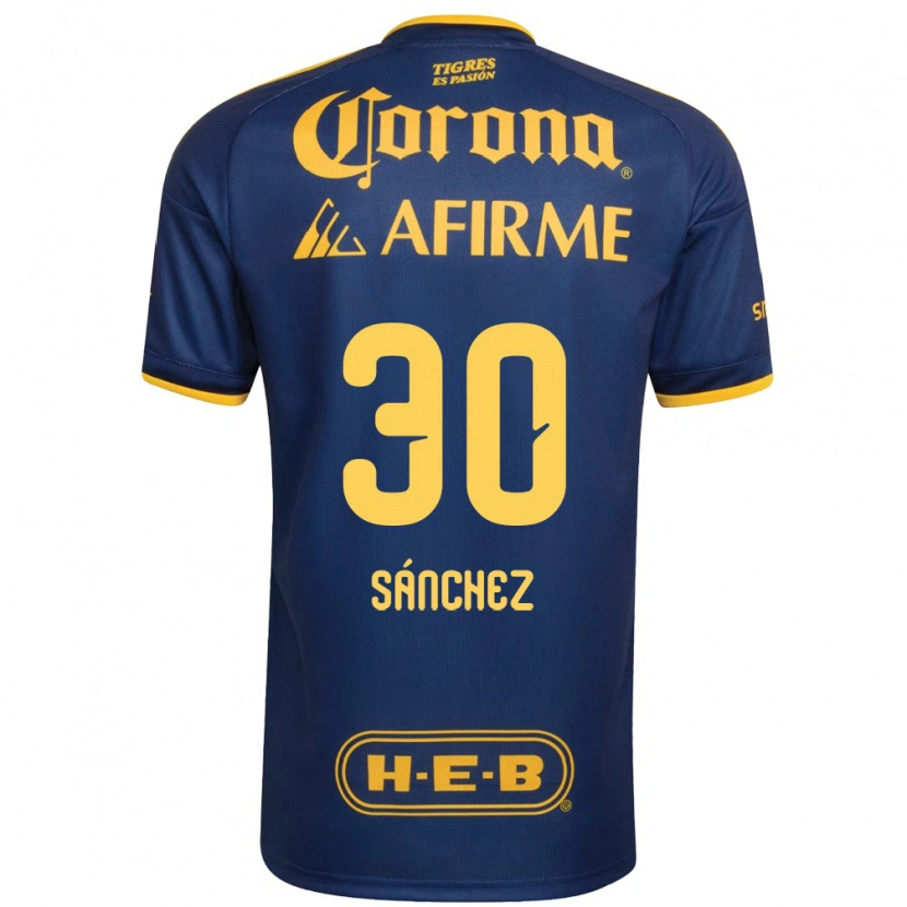 Danxen Mann Diego Sánchez #30 Kongelig Blå Gul Bortetrøye Drakt Trøye 2026/27 Skjorter T-Skjorte