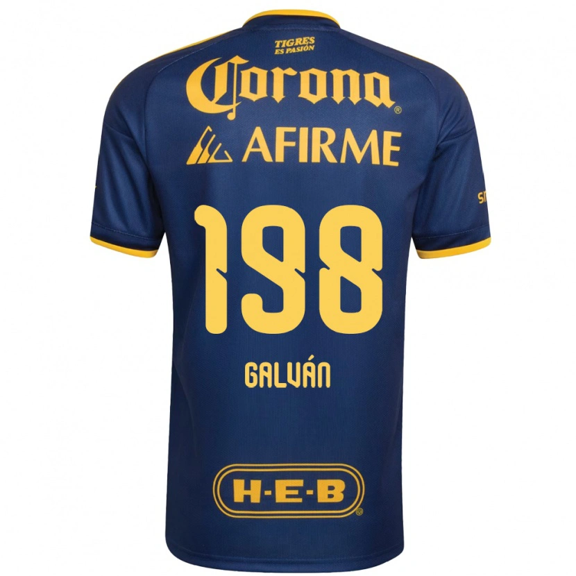 Danxen Mann Isac Galván #198 Kongelig Blå Gul Bortetrøye Drakt Trøye 2026/27 Skjorter T-Skjorte