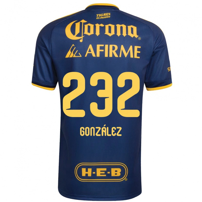 Danxen Mann César González #232 Kongelig Blå Gul Bortetrøye Drakt Trøye 2026/27 Skjorter T-Skjorte