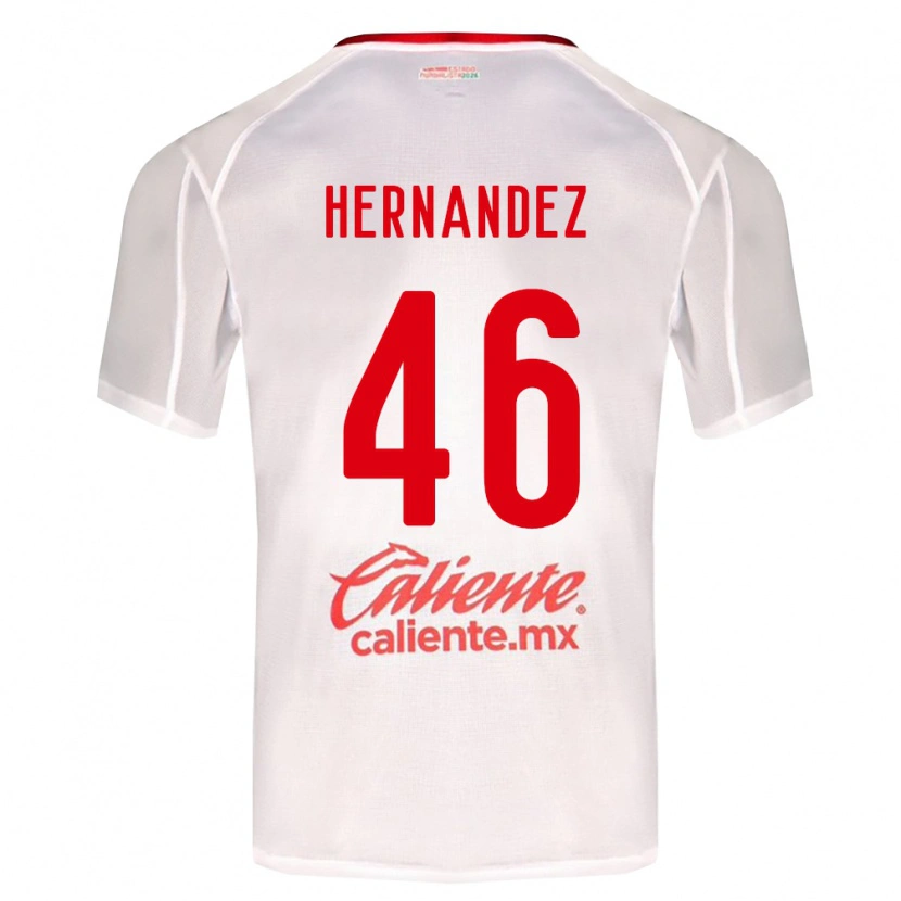Danxen Mann Carlos Hernández #46 Hvit Grønn Rød Bortetrøye Drakt Trøye 2026/27 Skjorter T-Skjorte