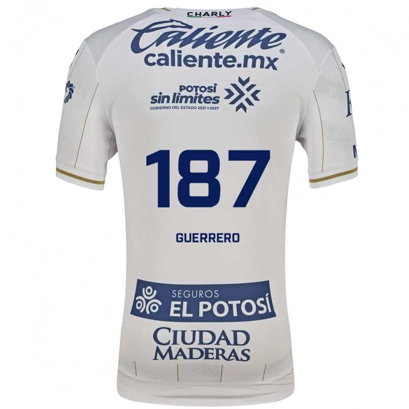 Danxen Mann Javier Guerrero #187 Hvit Blå Bortetrøye Drakt Trøye 2026/27 Skjorter T-Skjorte