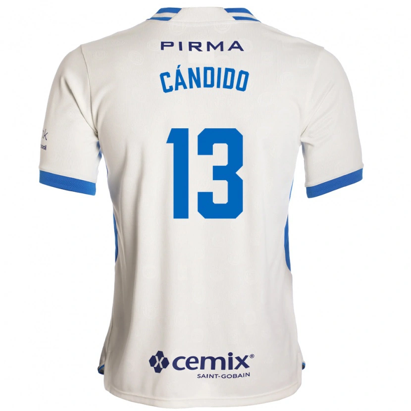 Danxen Mann Camilo Cándido #13 Hvit Blå Rød Bortetrøye Drakt Trøye 2026/27 Skjorter T-Skjorte