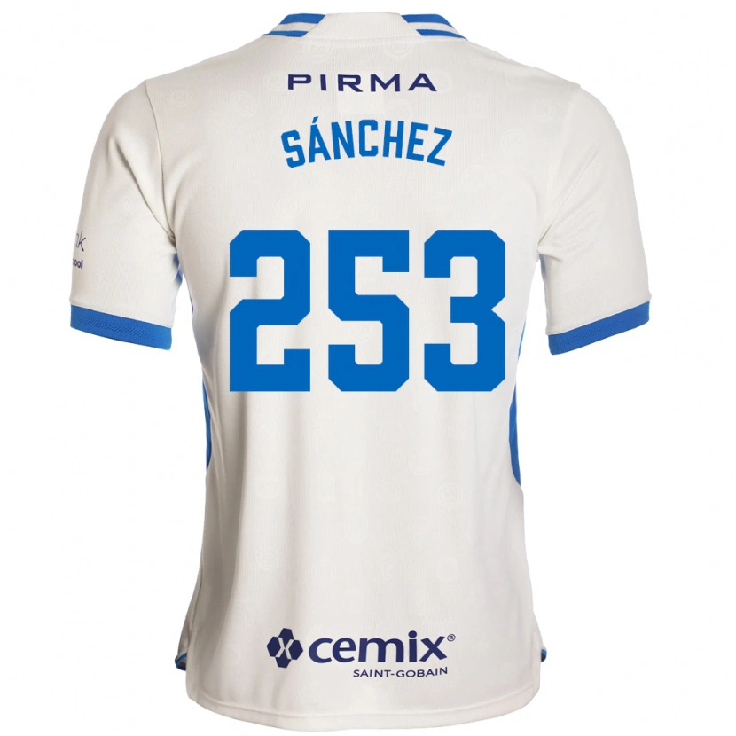Danxen Mann Pablo Sánchez #253 Hvit Blå Rød Bortetrøye Drakt Trøye 2026/27 Skjorter T-Skjorte