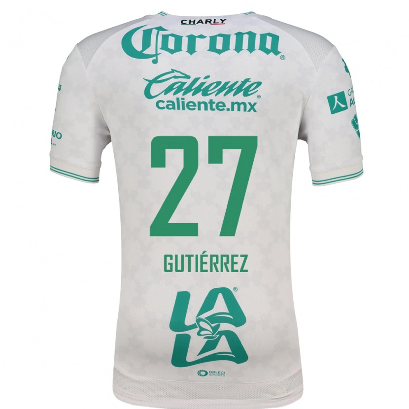 Danxen Mann Luis Gutiérrez #27 Lysegrønn Hvit Bortetrøye Drakt Trøye 2026/27 Skjorter T-Skjorte