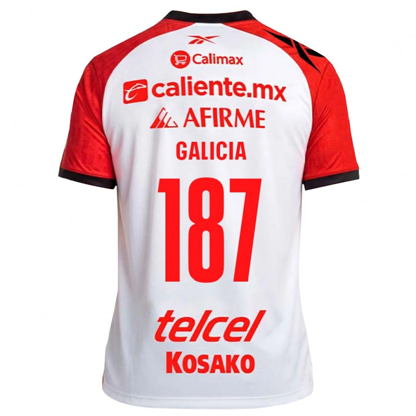 Danxen Mann Carlos Galicia #187 Hvit Svart Rød Bortetrøye Drakt Trøye 2026/27 Skjorter T-Skjorte