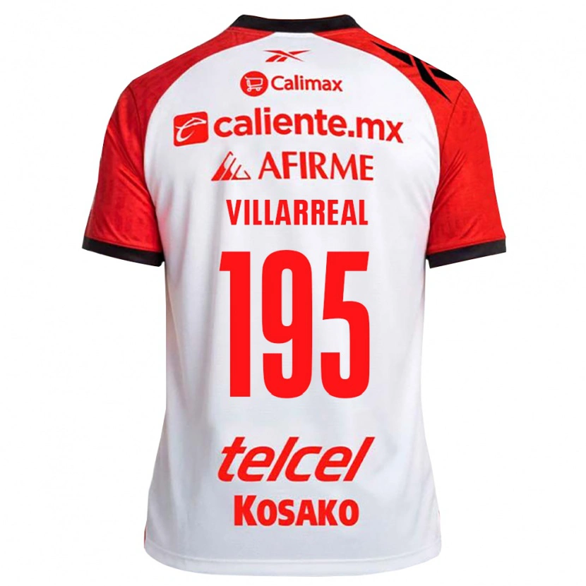 Danxen Mann Óscar Villarreal #195 Hvit Svart Rød Bortetrøye Drakt Trøye 2026/27 Skjorter T-Skjorte