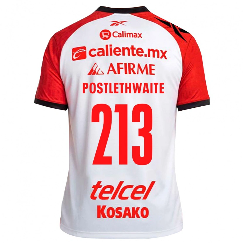 Danxen Mann Emiliano Postlethwaite #213 Hvit Svart Rød Bortetrøye Drakt Trøye 2026/27 Skjorter T-Skjorte