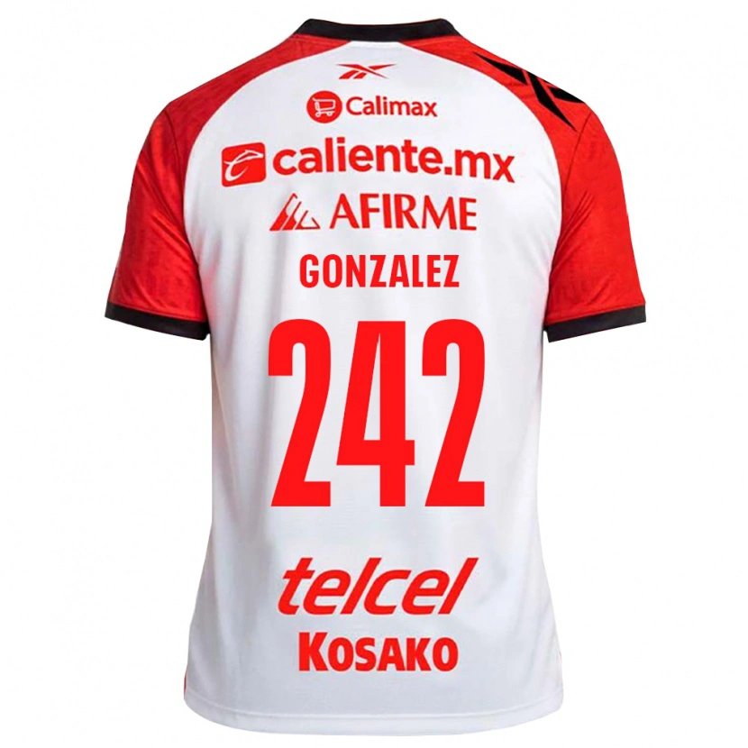 Danxen Mann Osmar González #242 Hvit Svart Rød Bortetrøye Drakt Trøye 2026/27 Skjorter T-Skjorte