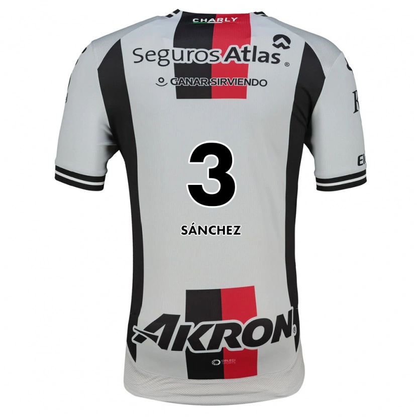 Danxen Mann Jorge Sánchez #3 Hvit Rød Svart Bortetrøye Drakt Trøye 2026/27 Skjorter T-Skjorte