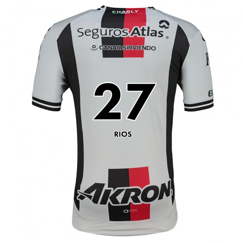 Danxen Mann Víctor Ríos #27 Hvit Rød Svart Bortetrøye Drakt Trøye 2026/27 Skjorter T-Skjorte