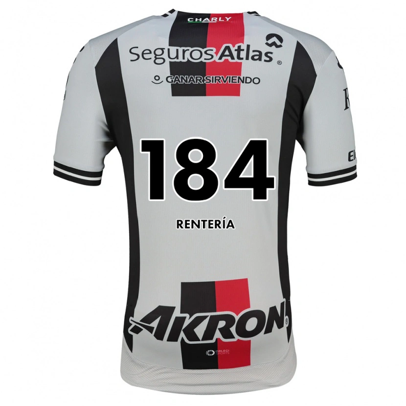 Danxen Mann Rodrigo Rentería #184 Hvit Rød Svart Bortetrøye Drakt Trøye 2026/27 Skjorter T-Skjorte