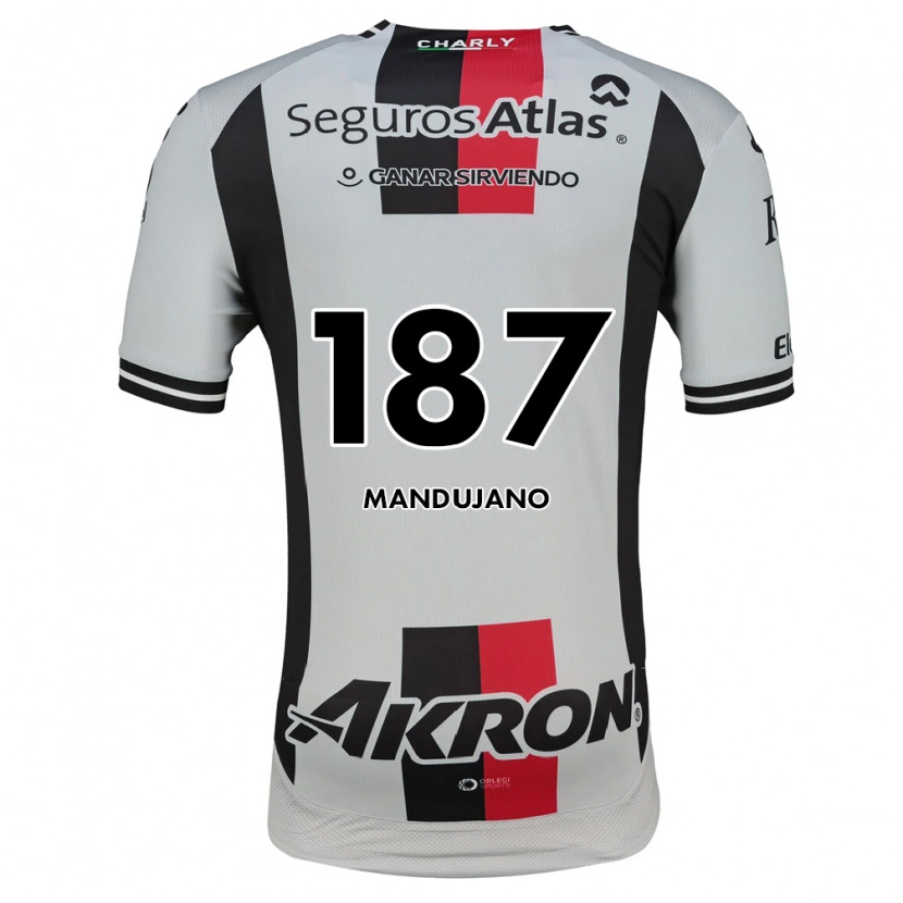 Danxen Mann Sebastián Mandujano #187 Hvit Rød Svart Bortetrøye Drakt Trøye 2026/27 Skjorter T-Skjorte