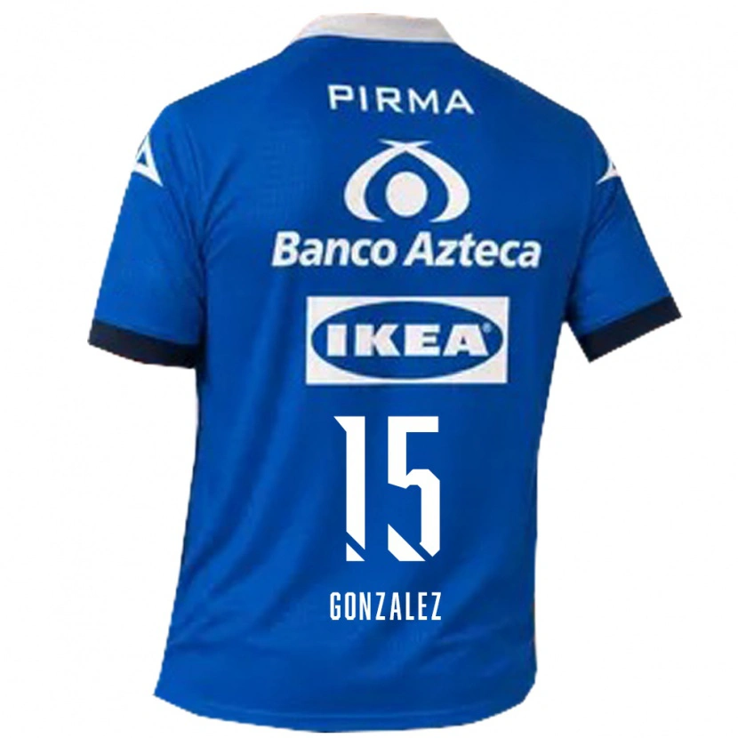 Danxen Mann Jaqueline González #15 Blå Hvit Bortetrøye Drakt Trøye 2026/27 Skjorter T-Skjorte