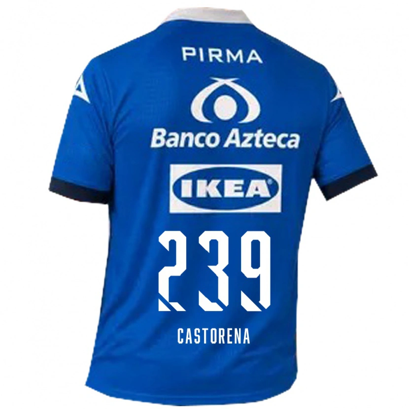 Danxen Mann Ernesto Castorena #239 Blå Hvit Bortetrøye Drakt Trøye 2026/27 Skjorter T-Skjorte