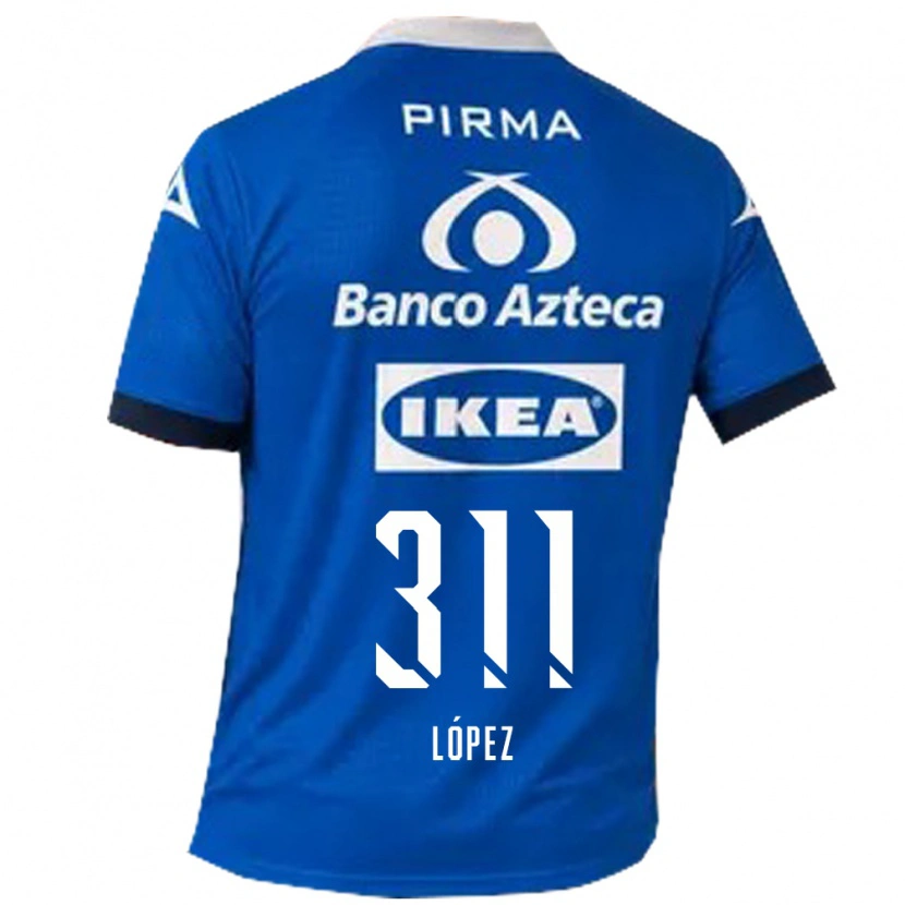 Danxen Mann Aldo López #311 Blå Hvit Bortetrøye Drakt Trøye 2026/27 Skjorter T-Skjorte