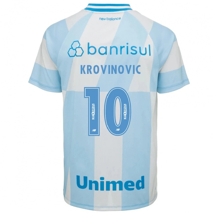 Danxen Mann Filip Krovinovic #10 Lyseblå Hvit Bortetrøye Drakt Trøye 2026/27 Skjorter T-Skjorte