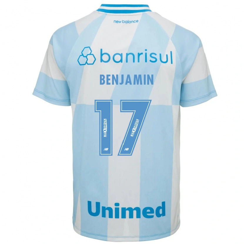 Danxen Mann Benjamin Dos Santos #17 Lyseblå Hvit Bortetrøye Drakt Trøye 2026/27 Skjorter T-Skjorte