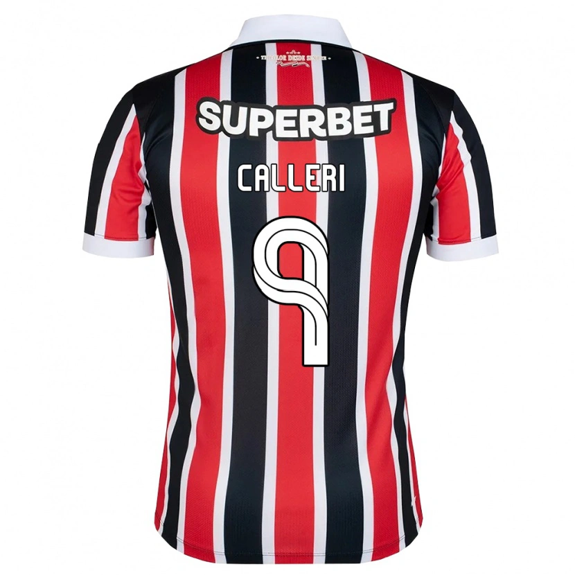 Danxen Mann Jonathan Calleri #9 Rød Hvit Svart Bortetrøye Drakt Trøye 2026/27 Skjorter T-Skjorte