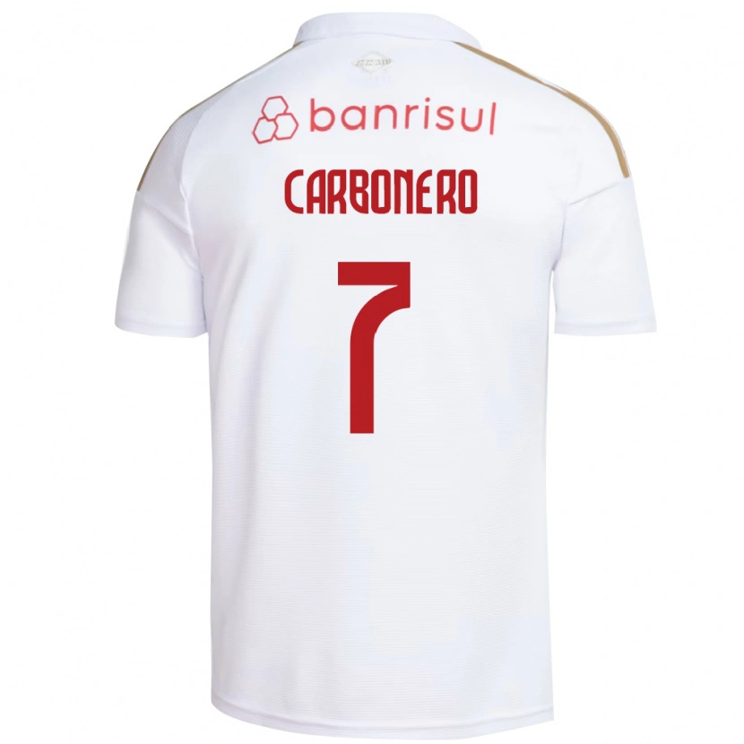 Danxen Mann Johan Carbonero #7 Hvit Rød Bortetrøye Drakt Trøye 2026/27 Skjorter T-Skjorte