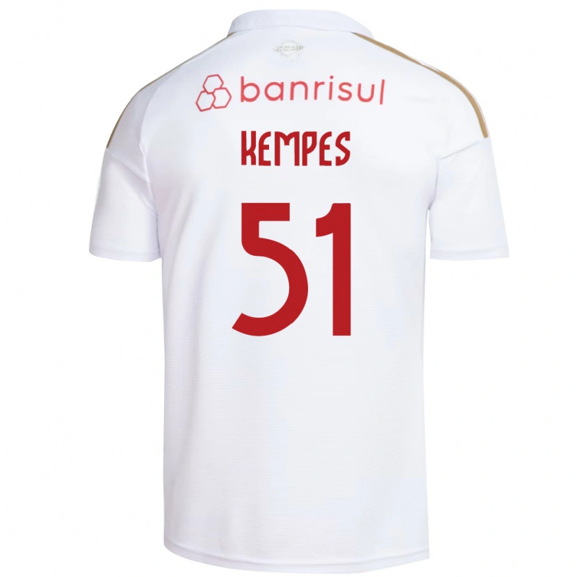 Danxen Mann João Gabriel Kempes Gonçalves #51 Hvit Rød Bortetrøye Drakt Trøye 2026/27 Skjorter T-Skjorte
