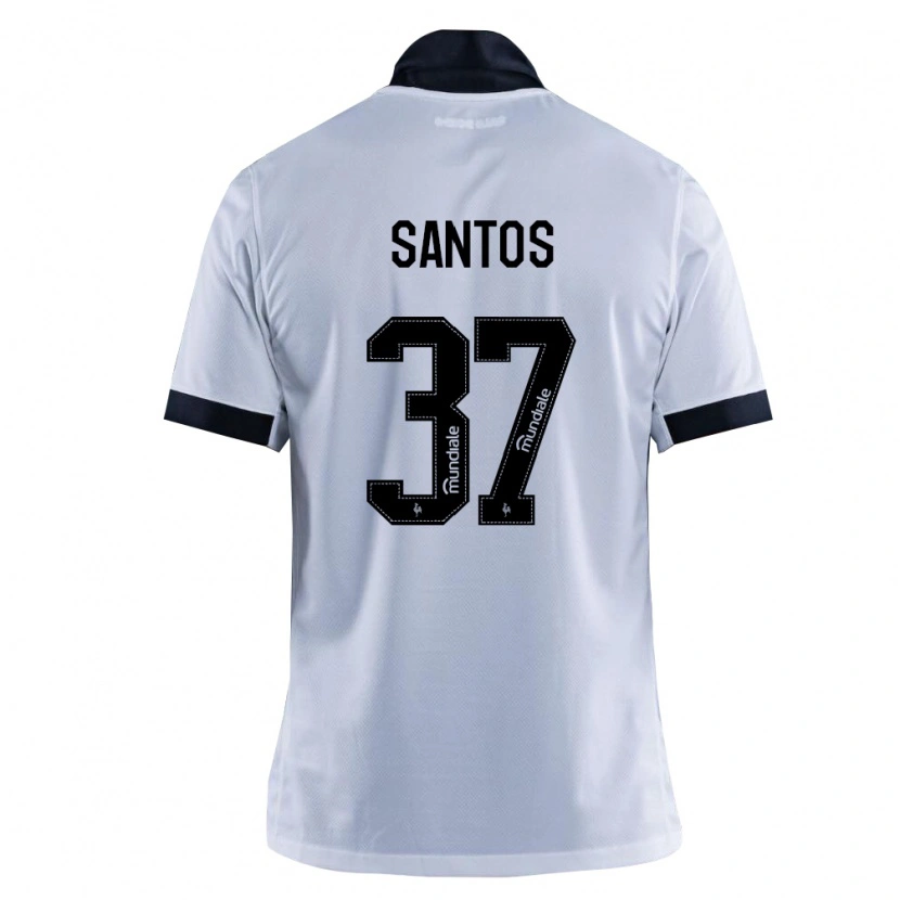 Danxen Mann Junior Santos #37 Svart Hvit Bortetrøye Drakt Trøye 2026/27 Skjorter T-Skjorte