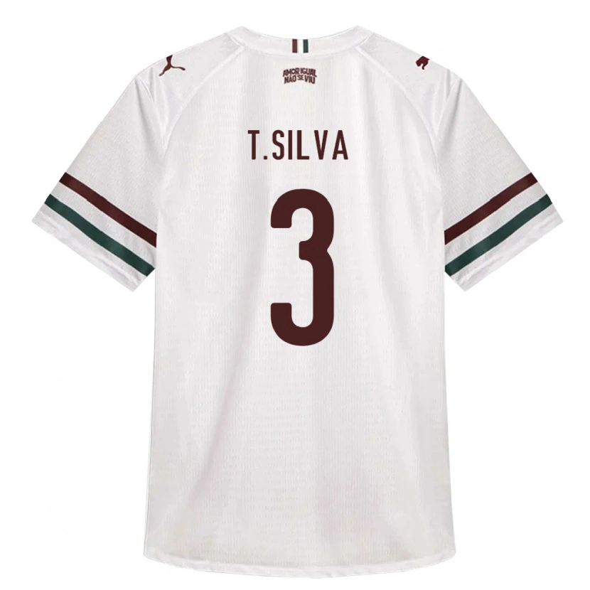 Danxen Mann Thiago Silva #3 Hvit Grønn Burgund Bortetrøye Drakt Trøye 2026/27 Skjorter T-Skjorte