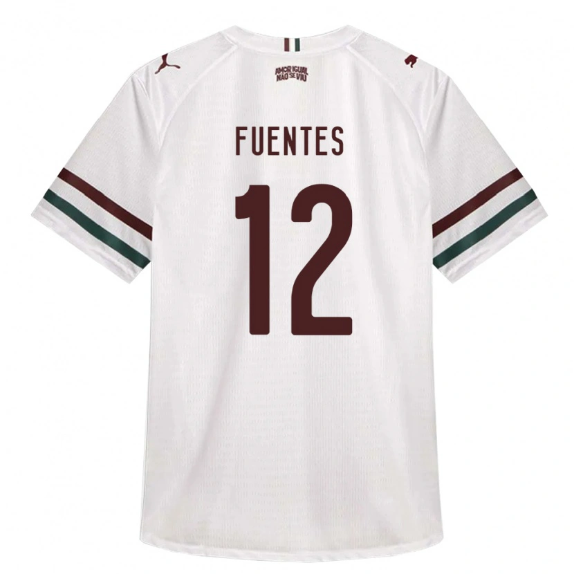 Danxen Mann Gabriel Fuentes #12 Hvit Grønn Burgund Bortetrøye Drakt Trøye 2026/27 Skjorter T-Skjorte
