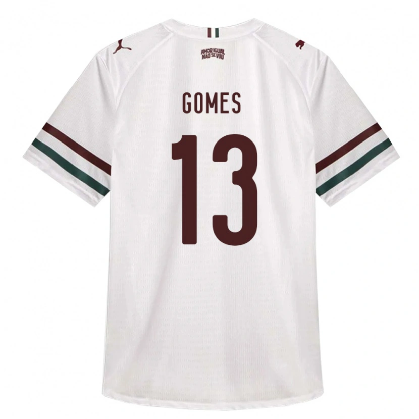 Danxen Mann Rodrigo Gomes #13 Hvit Grønn Burgund Bortetrøye Drakt Trøye 2026/27 Skjorter T-Skjorte