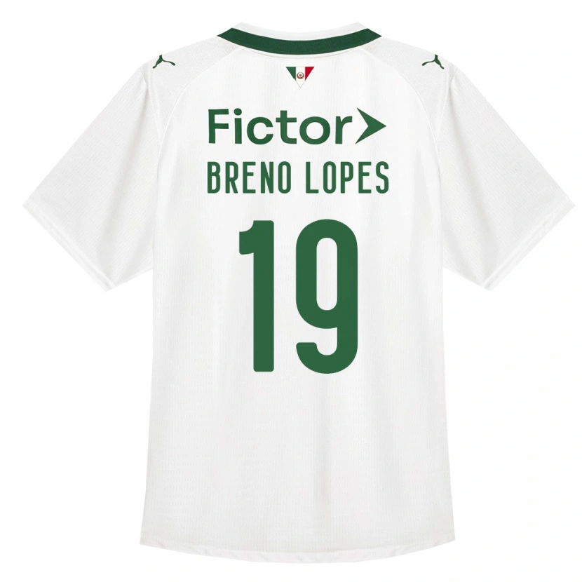 Danxen Mann Breno Lopes #19 Grønn Hvit Bortetrøye Drakt Trøye 2026/27 Skjorter T-Skjorte