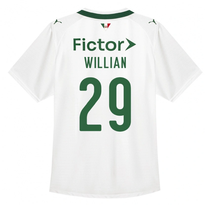 Danxen Mann Willian #29 Grønn Hvit Bortetrøye Drakt Trøye 2026/27 Skjorter T-Skjorte