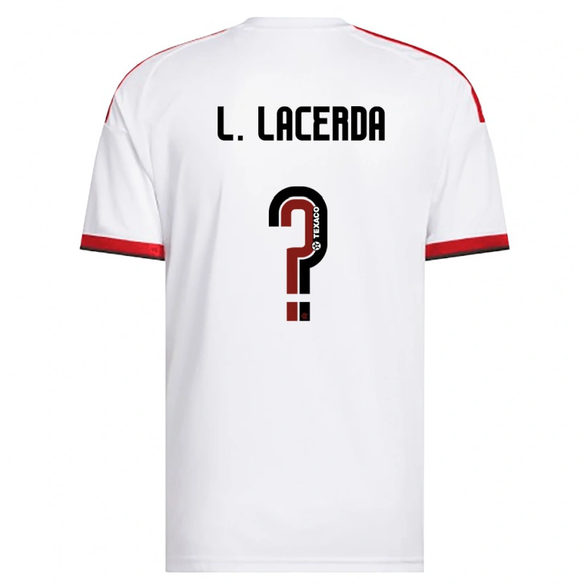 Danxen Mann Iago Lacerda #0 Hvit Rød Svart Bortetrøye Drakt Trøye 2026/27 Skjorter T-Skjorte