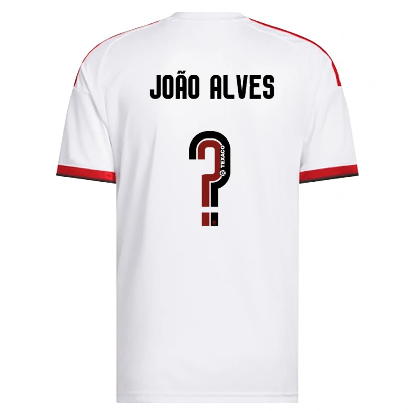 Danxen Mann João Alves #0 Hvit Rød Svart Bortetrøye Drakt Trøye 2026/27 Skjorter T-Skjorte