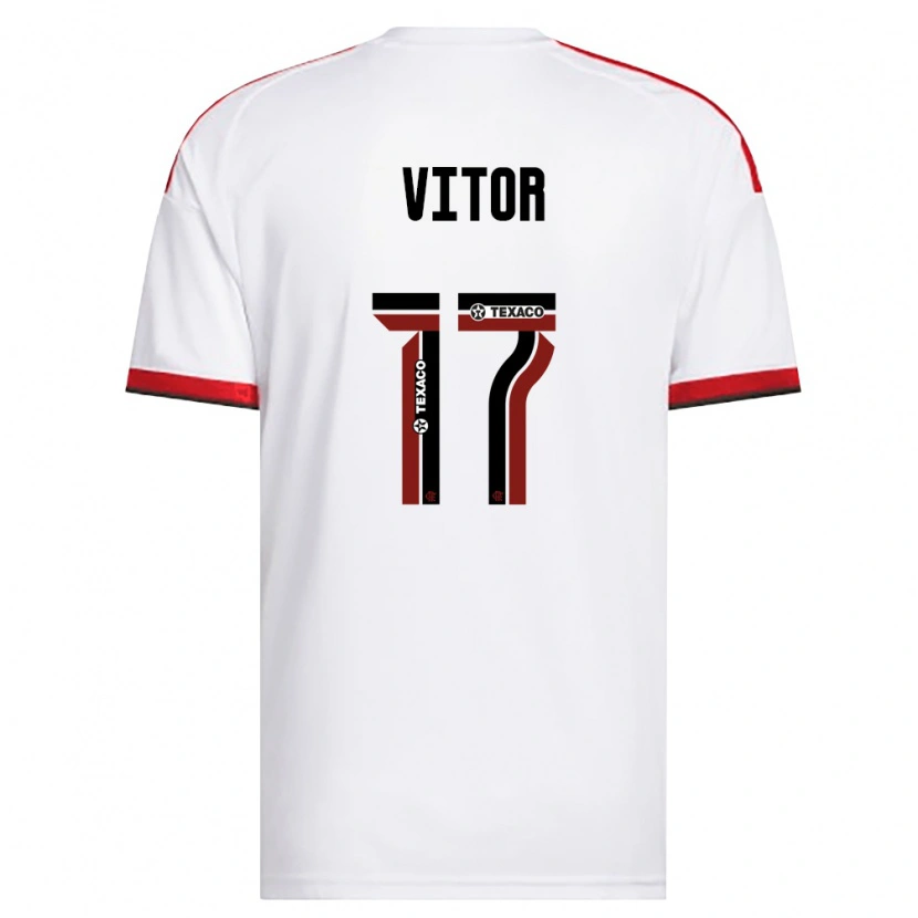 Danxen Mann João Vitor #17 Hvit Rød Svart Bortetrøye Drakt Trøye 2026/27 Skjorter T-Skjorte