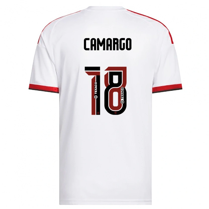 Danxen Mann João Camargo #18 Hvit Rød Svart Bortetrøye Drakt Trøye 2026/27 Skjorter T-Skjorte