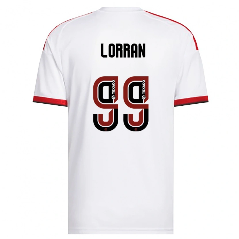 Danxen Mann Lorran Lucas Pereira De Sousa #99 Hvit Rød Svart Bortetrøye Drakt Trøye 2026/27 Skjorter T-Skjorte