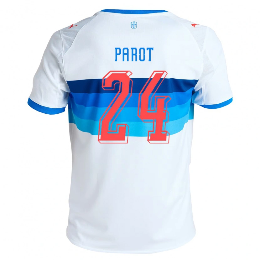 Danxen Dame Alfonso Parot #24 Hvit Himmelblå Hjemmetrøye Drakt Trøye 2026/27 Skjorter T-Skjorte
