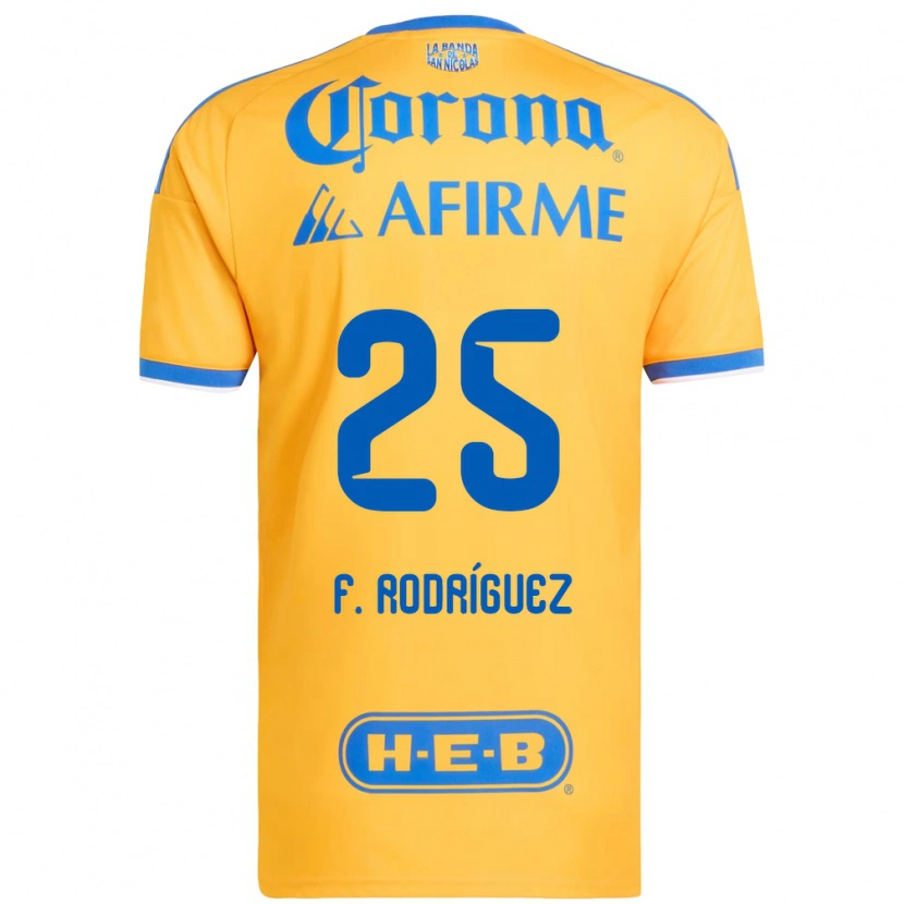 Danxen Dame Felipe Rodríguez #25 Gul Blå Hjemmetrøye Drakt Trøye 2026/27 Skjorter T-Skjorte