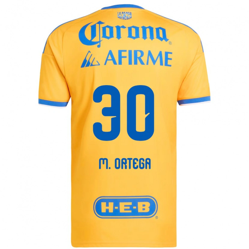 Danxen Dame Miguel Ortega #30 Gul Blå Hjemmetrøye Drakt Trøye 2026/27 Skjorter T-Skjorte